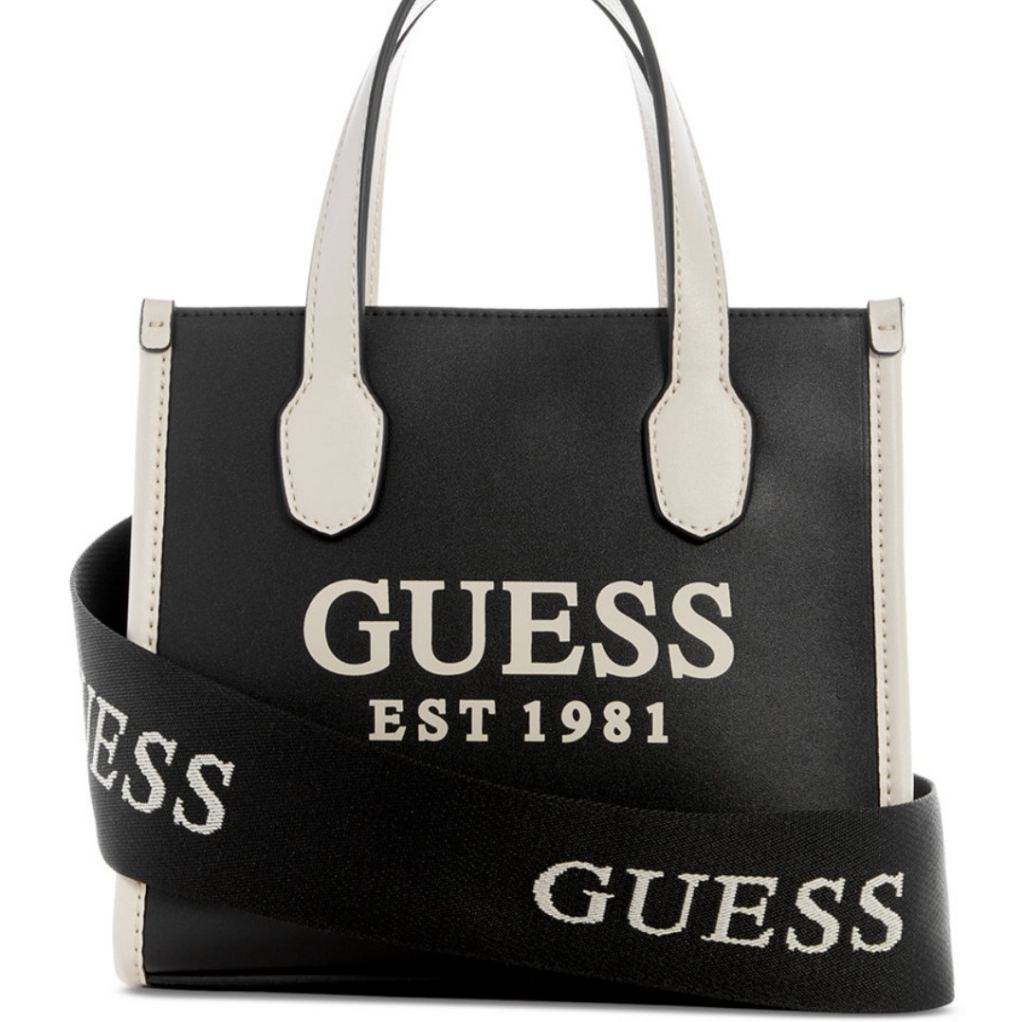Guess Silvana Logo Double Compartment Crossbody Tote
